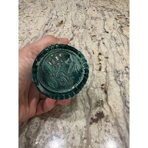 The Pioneer Woman Adeline teal pressed glass salt or pepper shaker.